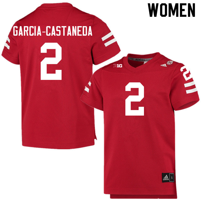 Women #2 Isaiah Garcia-Castaneda Nebraska Cornhuskers College Football Jerseys Sale-Scarlet
